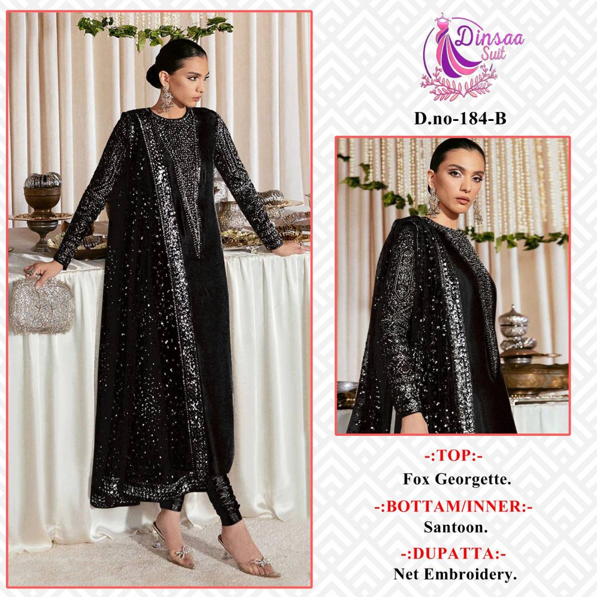 DS 184 By Dinsaa Suit Pakistani Suit Catalog